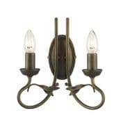 Olivia Double Wall Light in a Black Gold Finish - ELSTEAD OV2 BG