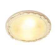 Olivia Flush Fitting in Ivory Gold with Light Amber Glass - ELSTEAD OV/F/IG