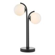 Orlena Table Lamp in a Matt Black Finish with Opal Glass Shades - där ORL4222