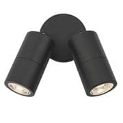 Ortega Twin Adjustable Outdoor Wall Light in a Black Finish IP65 - där ORT0922