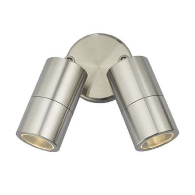Ortega Twin Adjustable Outdoor Wall Light in an Aluminium Finish IP65 - där ORT0968