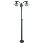 Oslo Twin Post in a Black finish with a Clear Lens IP54 - NORLYS OS6 BLACK C