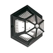Parish Flush Lantern in Die-Cast Aluminium finished in Black IP44 Rated - ELSTEAD PR12 BK