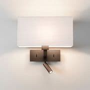Park Lane Bronze Wall Light with LED Reading Arm and Various Shade Options - astro 1080051