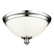 Parkman Flush Fitting in Polished Nickel with an Opal Glass Shade - FEISS FE/PARKMAN/F PN