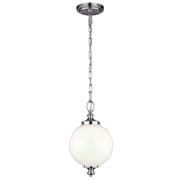 Parkman Small Pendant in Polished Nickel with an Opal Glass Shade - FEISS FE/PARKMAN/PS PN