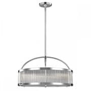 Paulson 6 Light Pendant in Polished Chrome and Glass, IP44 - FEISS FE/PAULSON/6P