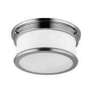 Payne Bathroom Flush in Polished Chrome with an Opal Etched Glass Shade IP44 - FEISS FE/PAYNE/F/BATH