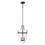 Penn Station 3 Light Pendant in Western Bronze and Glass - QUOIZEL QZ/PENNSTAT/M WT