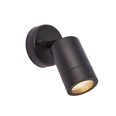 Penrith Adjustable Outdoor Single Spotlight finished in Black IP44