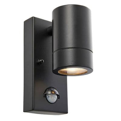 Penrith Outdoor Down Light with PIR  finished in Black IP44