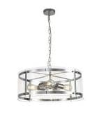 Perendale 4 Light Pendant in Polished Chrome with Clear Glass
