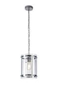 Perendale Single Pendant in Polished Chrome with Clear Glass