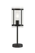 Perendale Table Lamp in Matt Black with Clear Glass