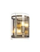 Perendale Wall Light in Antique Brass with Clear Glass