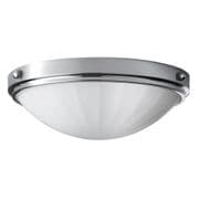 Perry Bathroom Flush in Polished Chrome with an Opal Glass Shade IP44 - FEISS FE/PERRY/F/BATH