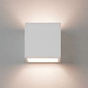 Pienza 165 Square White Plaster Up and Down Wall Light - astro 1196003
