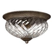 Plantation Large Flush Fitting in Pearl Bronze with Clear Optic Glass - HINKLEY HK/PLANT/F/L PZ