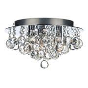 Pluto 3 Light Fitting in Polished Chrome and Crystal - där PLU5250