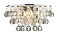 Pluto Wall Light in Polished Chrome and Crystal Glass Decoration - där PLU0950