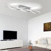 Potsdam LED Ceiling Fitting in a Satin Silver Finish