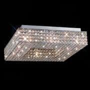 Poulton 8 Light Flush in Polished Chrome and Crystal Decoration