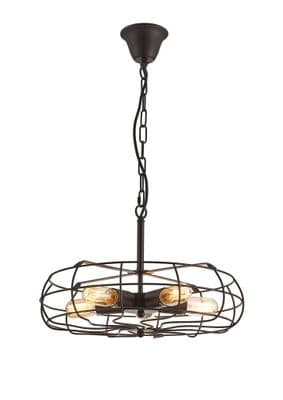 Propeller  5 Light Pendant in a Black Finish - deco D0135