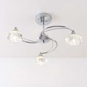 Radford 3 Light Fitting in an Polished Chrome Finish with Clear Glass Shades