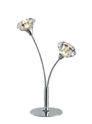 Radford Table Lamp in a Polished Chrome Finish with Clear Glass Shades