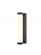 Ramsey Small Bathroom LED Wall Light in Matt Black with an Opal Diffuser, IP44 Rated