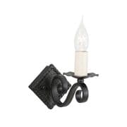 Rectory Hand Forged Single Wall Light in a Black Finish - ELSTEAD RY1a