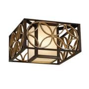Remy Flush Fitting in Bronze and Gold with a Bronze Organza Shade - FEISS FE/REMY/F