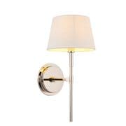 Rennes Wall Light in a Polished Chrome Finish with a Cream Tapered Shade - ENDON 103358