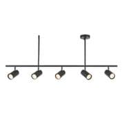 Rez 5 Light Suspended Spot Light Bar in a Matt Black Finish - ENDON 98458