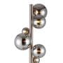 Rhoen 11 Light Floor Lamp in Satin Chrome with Chrome Glass Shades