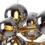 Rhoen 16 Light Circular Fitting in Satin Gold with Chrome Glass Shades