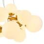Rhoen 16 Light Circular Fitting in Satin Gold with Opal Glass Shades