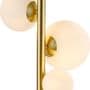 Rhoen 4 Light Table Lamp in Satin Gold with Opal Glass Shades
