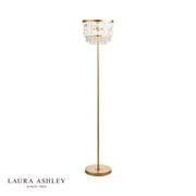Rhosill Floor Lamp in Matt Antique Brass and Chrystal Droplets - Laura Ashley LA3756390-Q