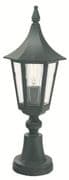 Rimini Six-Sided Column finished in Black with a Clear Polycarbonate Lens IP54 - NORLYS R3 BLACK