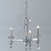 Rostherne 3 Light Fitting in Polished Chrome and Crystal Decoration