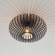 Rostock Bamboo Flush Fitting in a Matt Black Finish