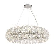 Roussin 26 Light Fitting in Polished Chrome with Faceted Crystal Discs
