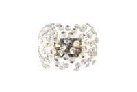 Roussin Wall Light in Polished Chrome with Faceted Crystal Discs