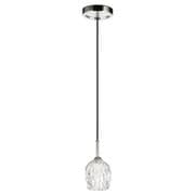 Rubin Single Pendant in Polished Chrome with a Clear Faceted Glass Shade - FEISS FE/RUBIN/MP