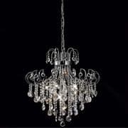 Rushton 7 Light Pendant in Polished Chrome and Crystal Decoration