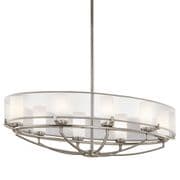 Saldana 8 Light Oval Fitting in Classic Pewter with Organza and Glass Shades - KICHLER KL/SALDANA8