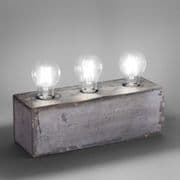 Salz Three Light Table Lamp in an Industrial Steel Finish