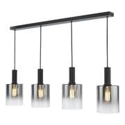 Savannah 4 Light Bar in Matt Black with Ombre Smoked Glass Shades - där SAV0422
