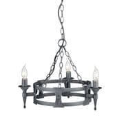 Saxon 3 Light Fitting in a Black/Silver Finish - ELSTEAD SAX3 BLK/SIL